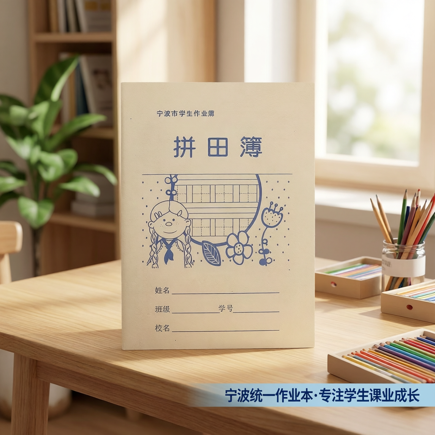 宁波统一作业本拼音本拼田本方格本小学生练习本本子数学本课业本