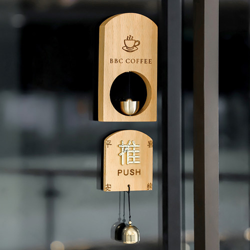 进门提醒铃铛风铃玻璃门入户装饰