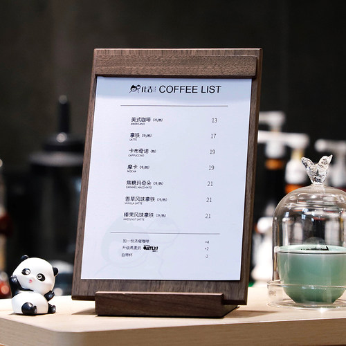 高档磁吸展示牌开单夹板吧台展示
