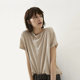 effortless圆领金银线针织短袖 意式 小众羊毛T恤轻奢质感基础款
