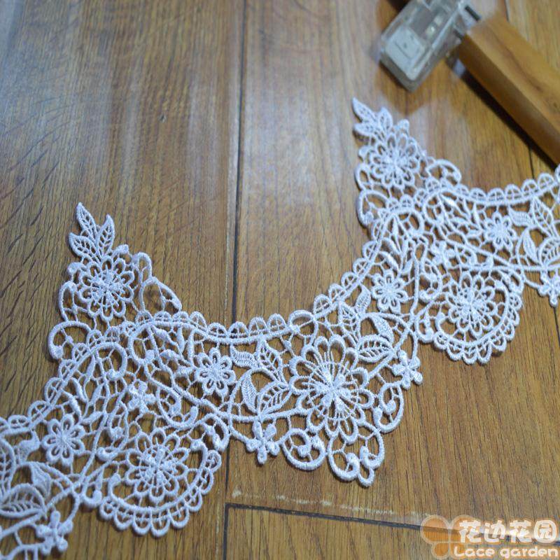 白色DIY水溶蕾丝花边项链手链婚纱礼服婚礼桌布窗帘服装装饰辅料