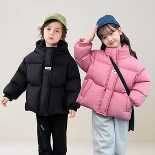 女童羽绒服加厚冬季新款韩版保暖外套儿童鸭绒冬装男童三防面包服