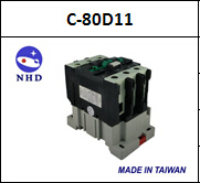 台湾贺电NHD 原装进口 C-80D11 1常开1常闭 100A 交流接触器 正品