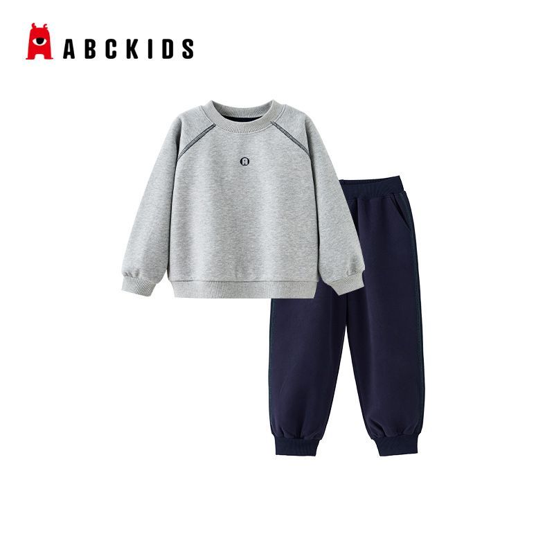 Abckids男童秋冬加绒卫衣套装图片