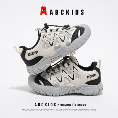 abckids儿童运动鞋男女大童防滑跑步鞋2026春新跑步鞋网面休闲鞋