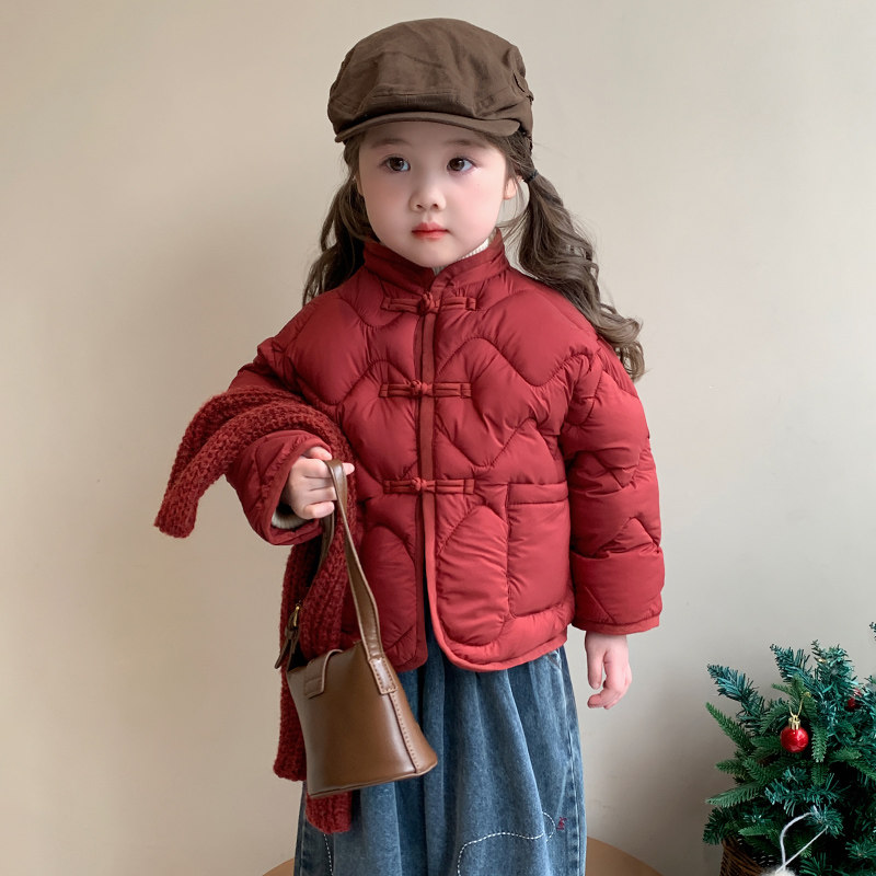 女童棉袄秋冬季新中式棉服