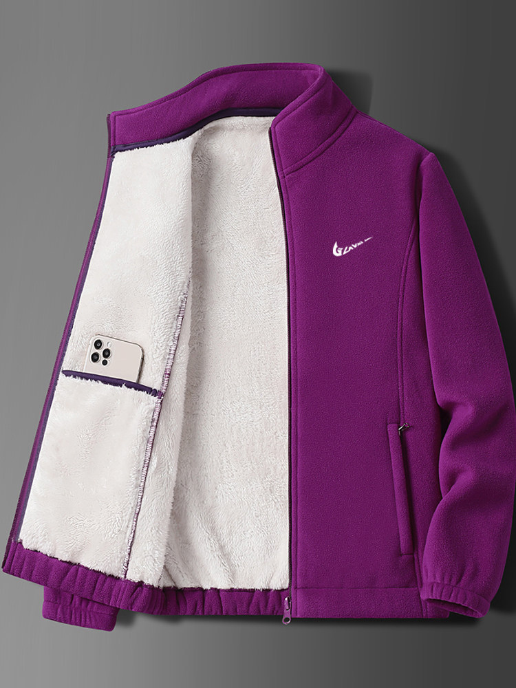 NIKETON 양털 재킷 여성 폴라 양털 재킷 가을 겨울 두꺼운 양털 스탠드 칼라 따뜻한 재킷 라이너