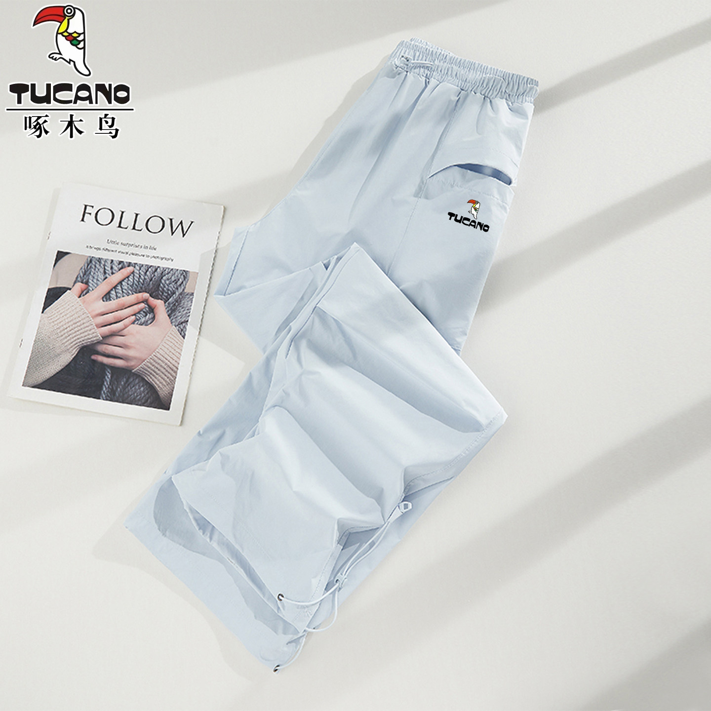 啄木鸟冲锋裤女2026新款户外宽松运动防水小个子速干登山工装裤子