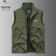 背心多口袋摄影钓鱼坎肩外套 立领工装 啄木鸟春秋季 马甲男2026新款