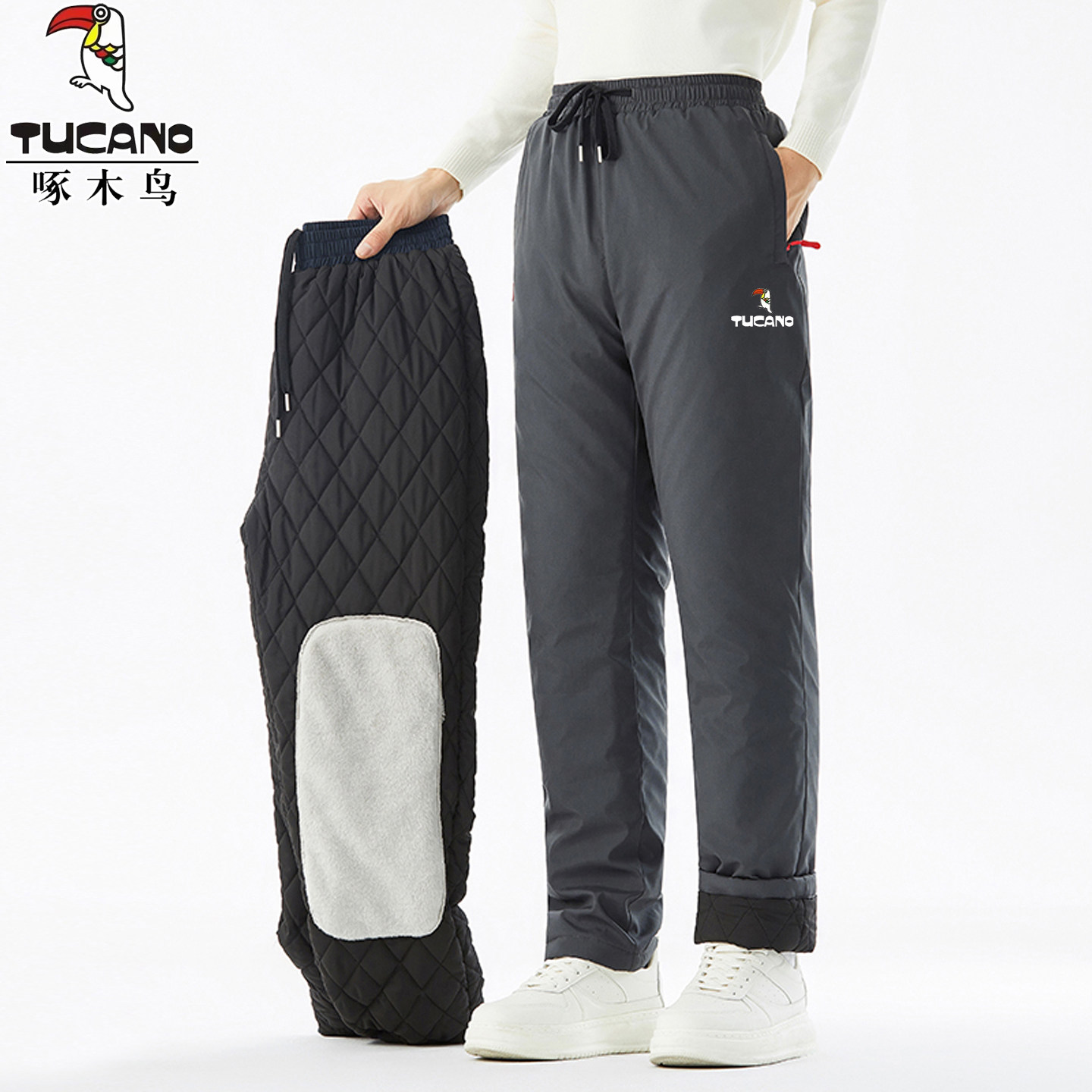 啄木鸟冲锋裤女防水防风加绒加厚哈尔滨雪乡防寒保暖东北大棉裤男