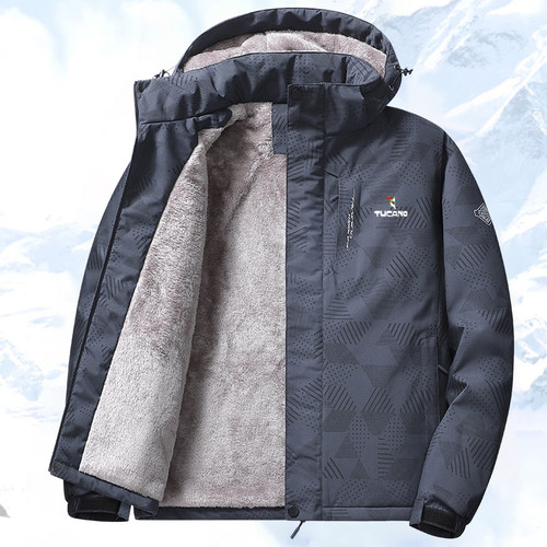 啄木鸟冲锋棉衣男士防水羽绒棉服