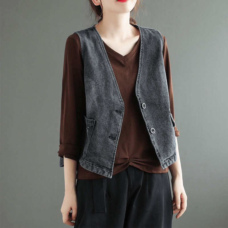 洋气专柜撤回大码宽松马夹小众