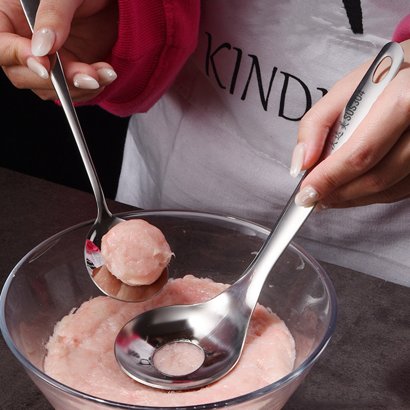304不锈钢肉丸制作器丸虾滑丸子制丸勺创意手动压丸子韩式DIY工具,厨房/烹饪用具,DIY模具,淘宝优惠券,粉丝福利购,淘宝优惠卷