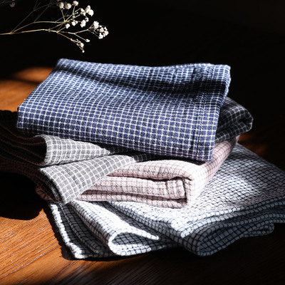 枕巾纯棉一对装四季全棉高档简约日式不掉毛家用成人床上枕头巾