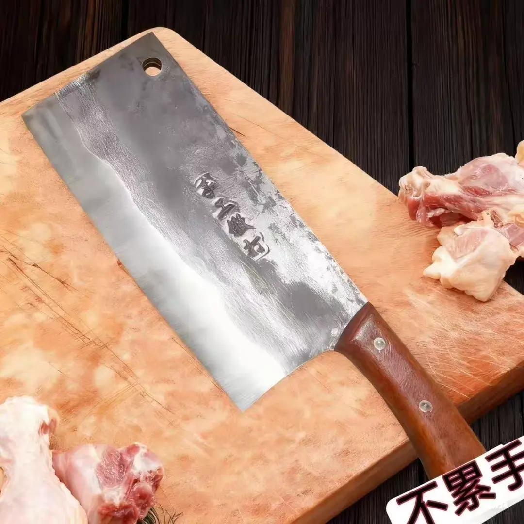 老式切片刀切菜刀家用切片刀厨师专用锻打切肉刀手工刀具