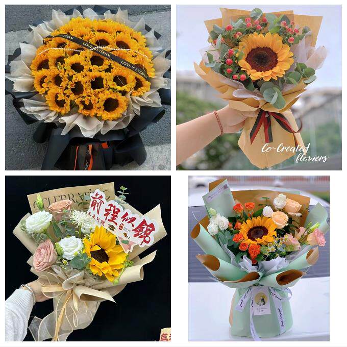 江苏连云港市东海县灌云灌南县同城鲜花店学生高考向日葵玫瑰花束