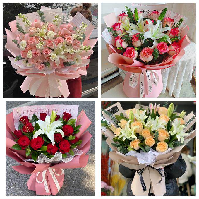 广东深圳市光明区凤凰玉塘马田同城鲜花店送玫瑰百合花束老婆生日