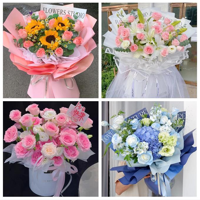郑州市中原区二七管城金水区同城鲜花店玫瑰混搭花束配送领导女友