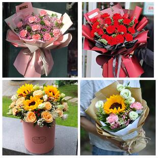 送忻州市保德县偏关县原平市同城鲜花店38女王节康乃馨送妈妈婆婆