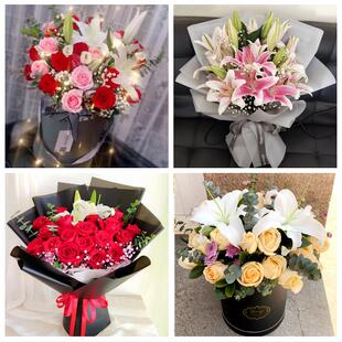 常德澧县临澧桃源石门县津市同城鲜花店订玫瑰百合送女友老婆生日