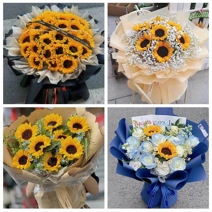 江苏常州市天宁区钟楼区新北区同城鲜花店学生高考向日葵玫瑰花束