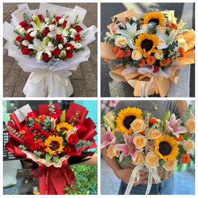 哈尔滨市宾县巴彦木兰通河县同城鲜花店玫瑰向日葵绣球送朋友生日