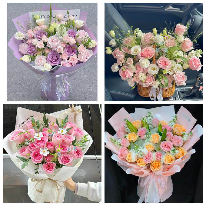 向日葵玫瑰混搭花束送朋友南京市玄武秦淮建邺区鼓楼区同城鲜花店