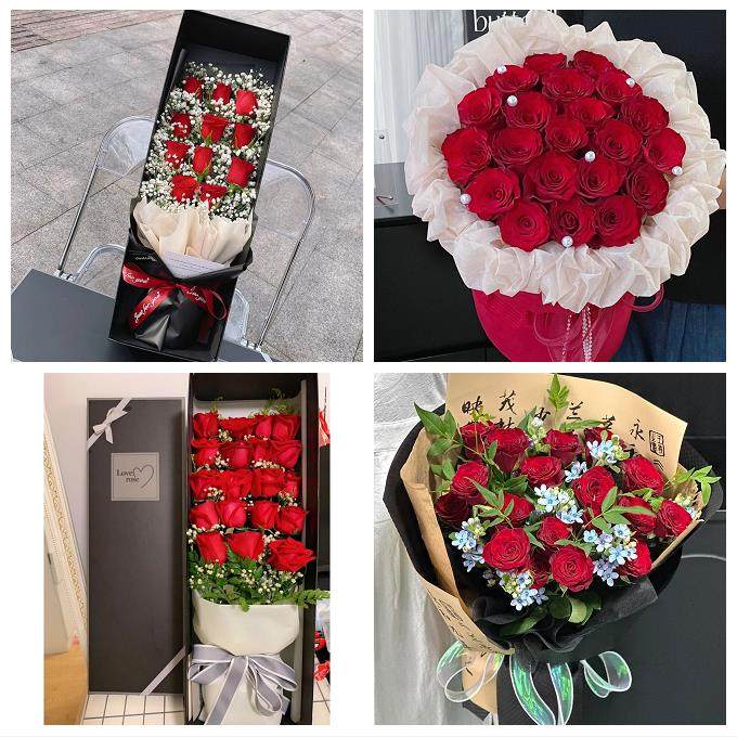 山西阳泉城区矿区郊区平定盂县同城鲜花店圣诞平安夜玫瑰花束礼盒