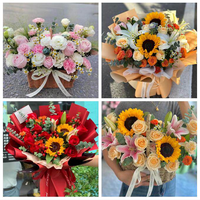 送深圳市光明新区公明龙华镇同城鲜花店玫瑰向日葵绣球送朋友生日