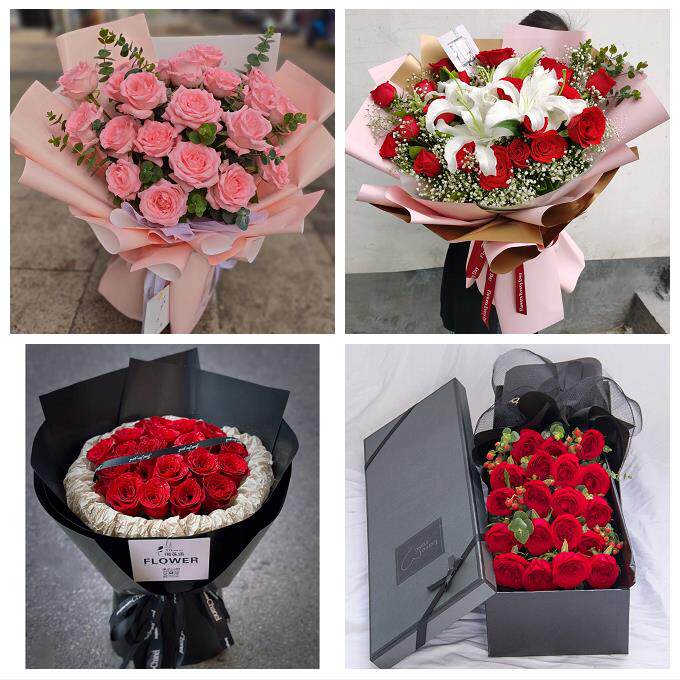 东莞市厚街沙田道滘镇洪梅镇同城鲜花店情人节送老婆玫瑰表白女友