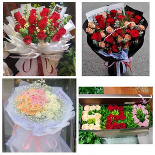 广西桂林市雁山区临桂区阳朔县同城鲜花店送11朵33枝玫瑰表白女友