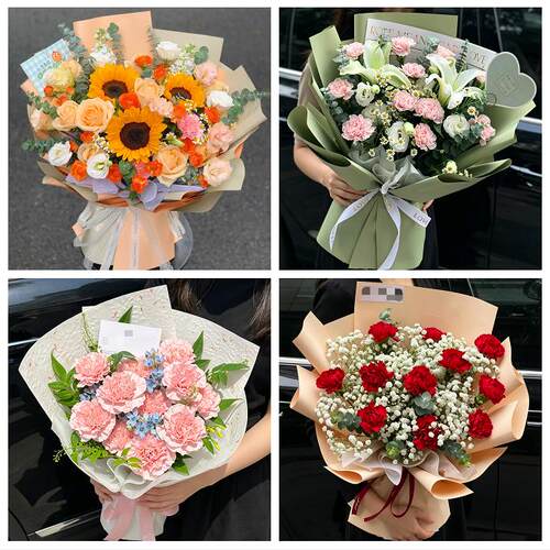 陇南康县礼县徽县两当西和县同城鲜花店送康乃馨百合长辈生日花束