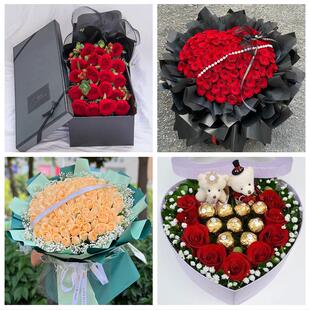 毕节市织金纳雍县威宁赫章县同城鲜花店情人节送老婆玫瑰表白女友