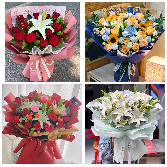 北京市大兴区天宫院高米店荣华同城鲜花店送玫瑰百合花束老婆生日