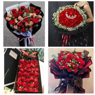 云南省保山市昌宁县腾冲市附近同城鲜花店送11朵33枝玫瑰表白女友