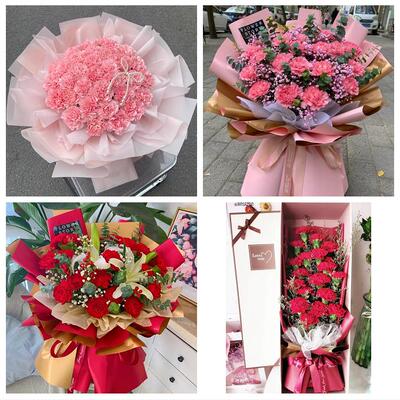 母亲节送妈妈康乃馨花束四川绵阳市涪城区游仙区三台县同城鲜花店