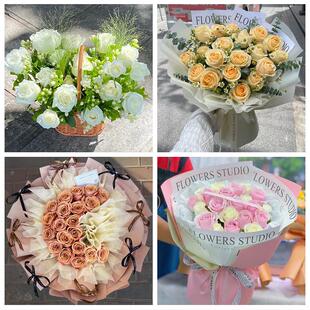 广西河池市金城江宜州区南丹县鲜花店同城配送女朋友情人节红玫瑰