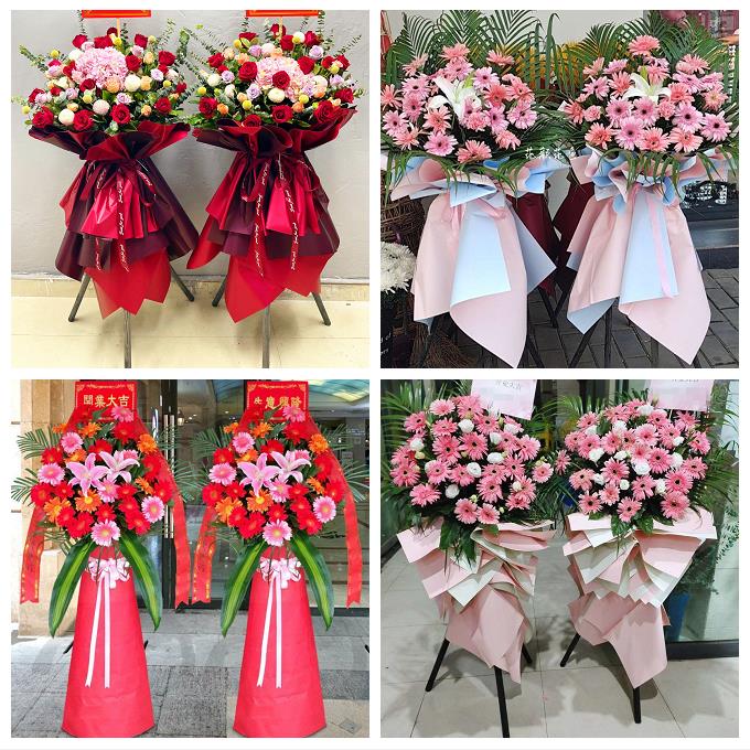北京市房山区东风迎风星城街同城鲜花店新店开业配送大麦开业花篮