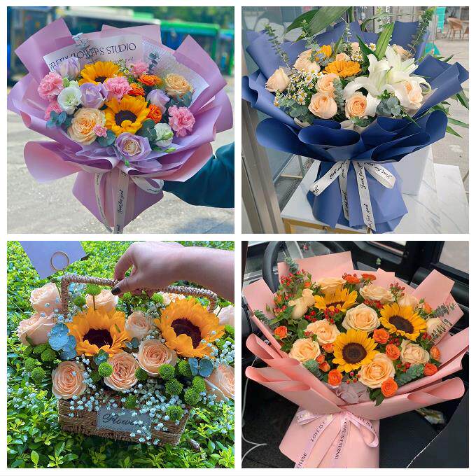 吉林吉林市昌邑区龙潭区船营区同城鲜花店学生高考向日葵玫瑰花束
