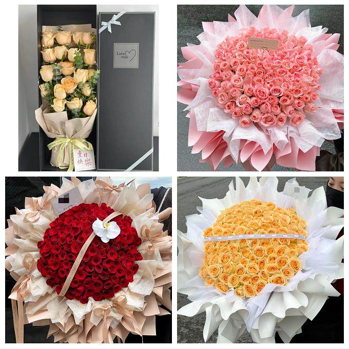 阿勒泰市布尔津县富蕴哈巴河县同城鲜花店圣诞平安夜玫瑰花束礼盒