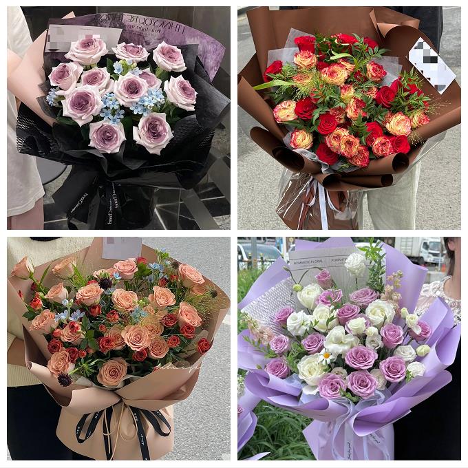 北京市房山区城关新镇向阳街同城鲜花店送卡布碎冰蓝玫瑰生日花束