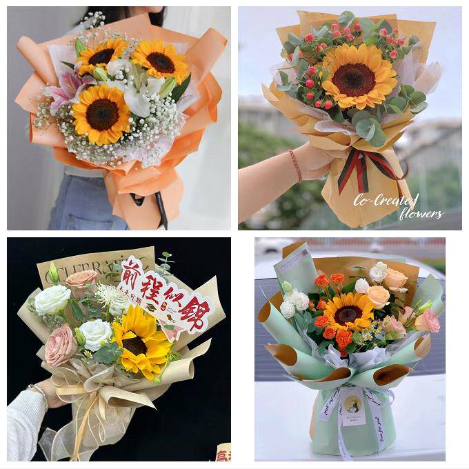 湖南岳阳市岳阳楼区云溪君山区同城鲜花店学生高考向日葵玫瑰花束