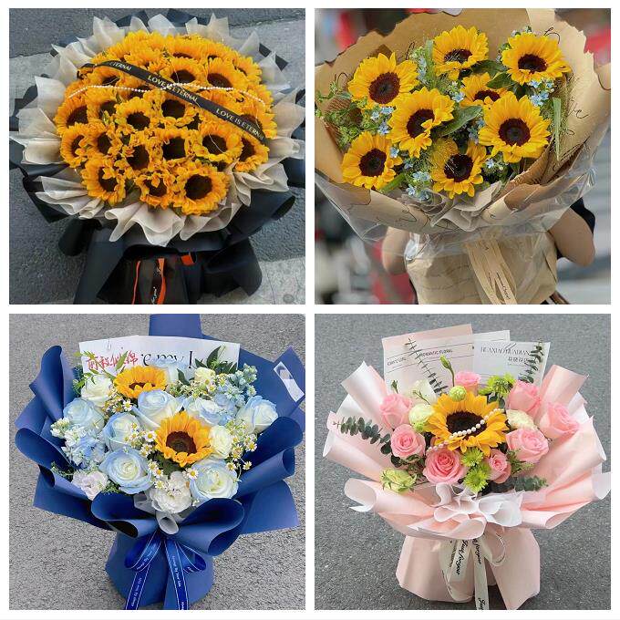 江苏常州市武进区溧阳市金坛区同城鲜花店学生高考向日葵玫瑰花束