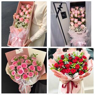 天津市河西区陈塘庄街道柳林街同城鲜花店七夕玫瑰花束送女友老婆