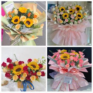 送绵阳市涪城区游仙区三台县同城鲜花店玫瑰向日葵送闺蜜朋友生日