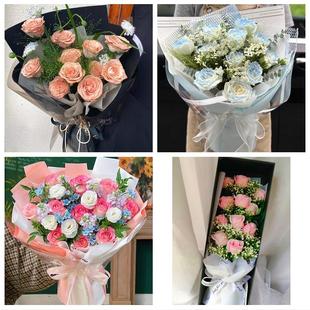 天津西青区西营门李七庄赤龙南同城鲜花店圣诞平安夜玫瑰花束礼盒