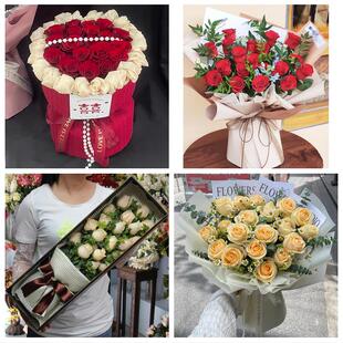 云南楚雄州南华姚安大姚永仁县鲜花店同城配送女朋友情人节红玫瑰