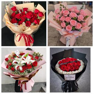 送昭通市彝良县威信县水富县同城鲜花店情人节送老婆玫瑰表白女友