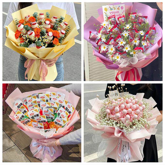 天津市东丽区金钟军粮城金桥同城鲜花店61儿童节鲜花零食饮料花束