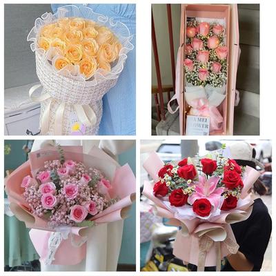 六盘水钟山六枝特区水城盘县同城鲜花店情人节玫瑰花束礼盒送女友